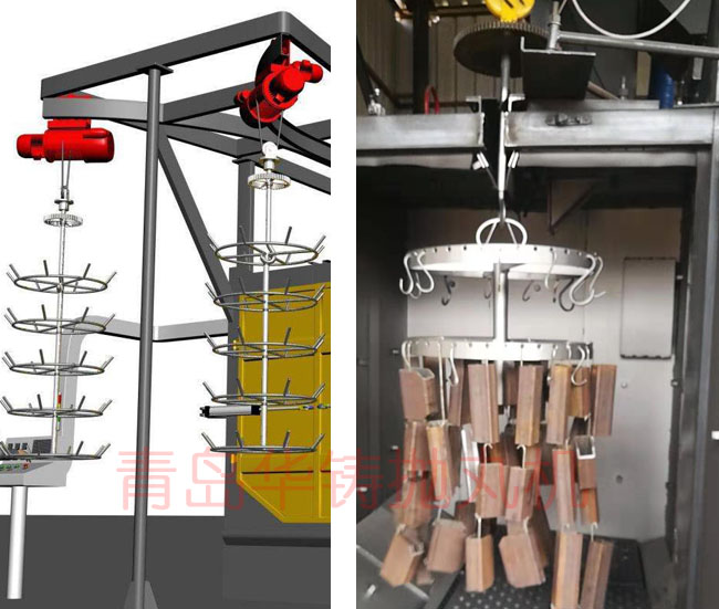 吊鉤式拋丸機掛具設(shè)計圖
